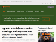 Tablet Screenshot of loveugandasafaris.com